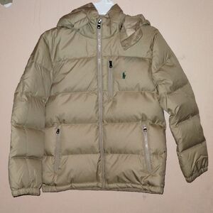 Ralph Lauren Polo Khaki Puffer Jacket with Hood